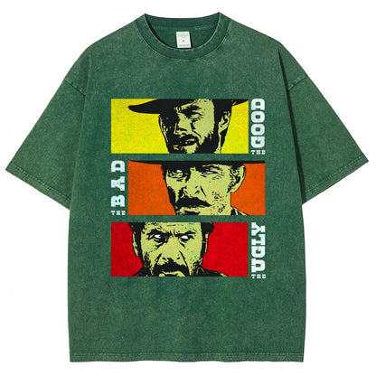 The Good The Bad The Ugly Cat   Vintage Distressed T-shirt