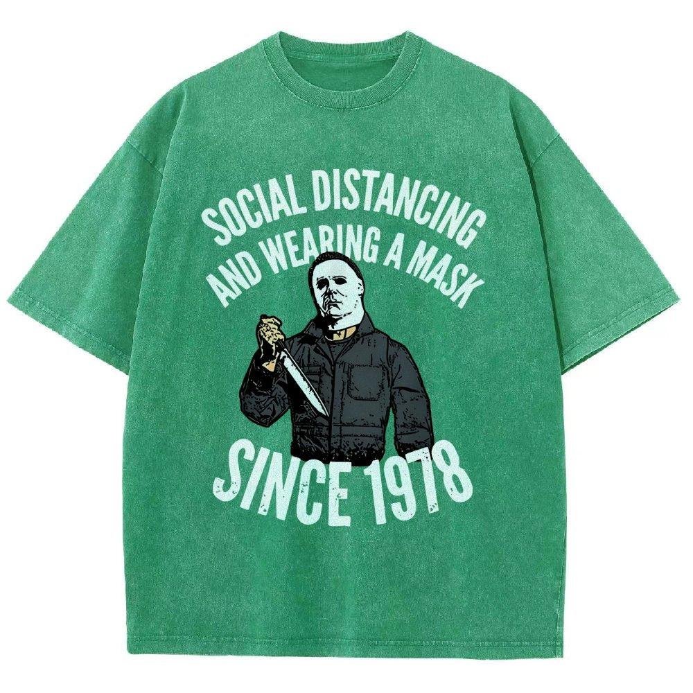 Maintain Social Distance Vintage Distressed T-shirt