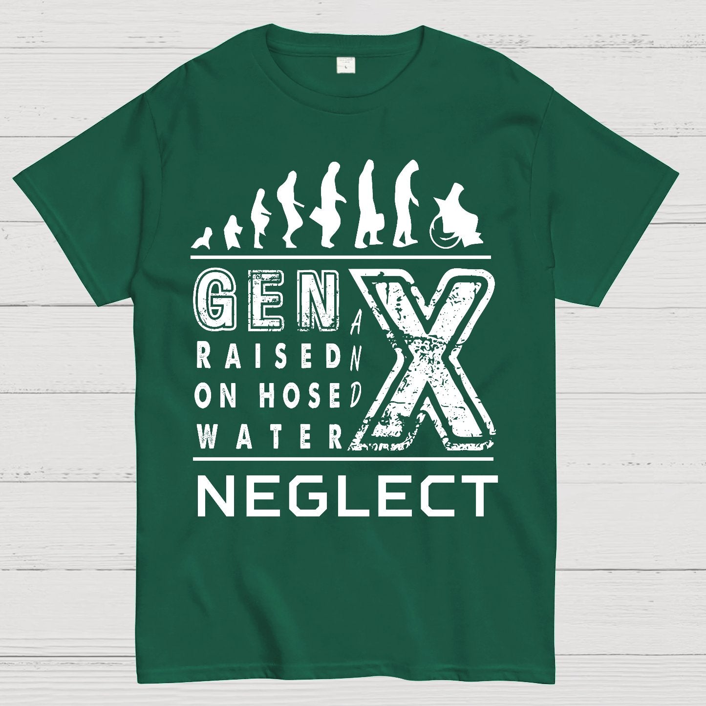 GEN X Raised on Hose Water and Neglect X Generation Retro Nostalgia Geek T-Shirt