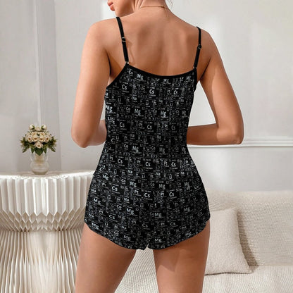 New Element Women's Geek Suspender Cami Set