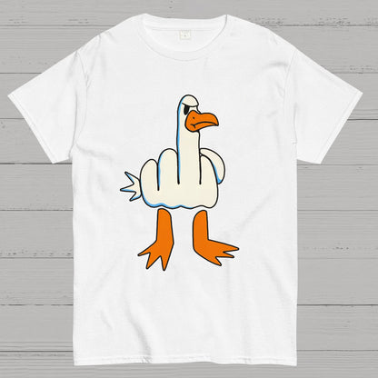 Rude Seagull Design Funny Geeky T-Shirt