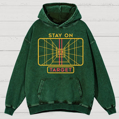 Stay On Target Geeky Vintage Distressed Hoodie