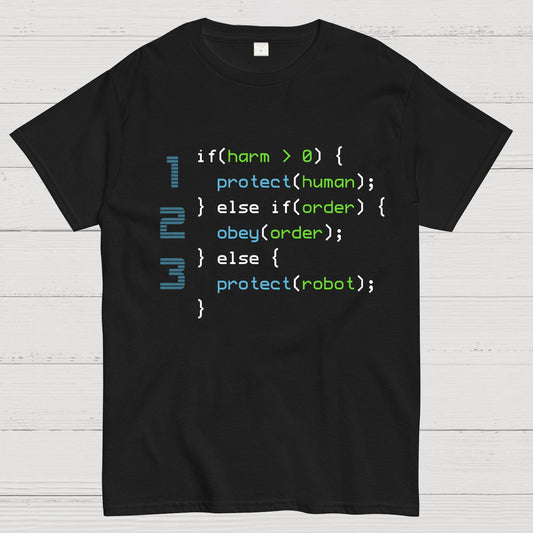 3 Laws of Robotics Geeky T-Shirt
