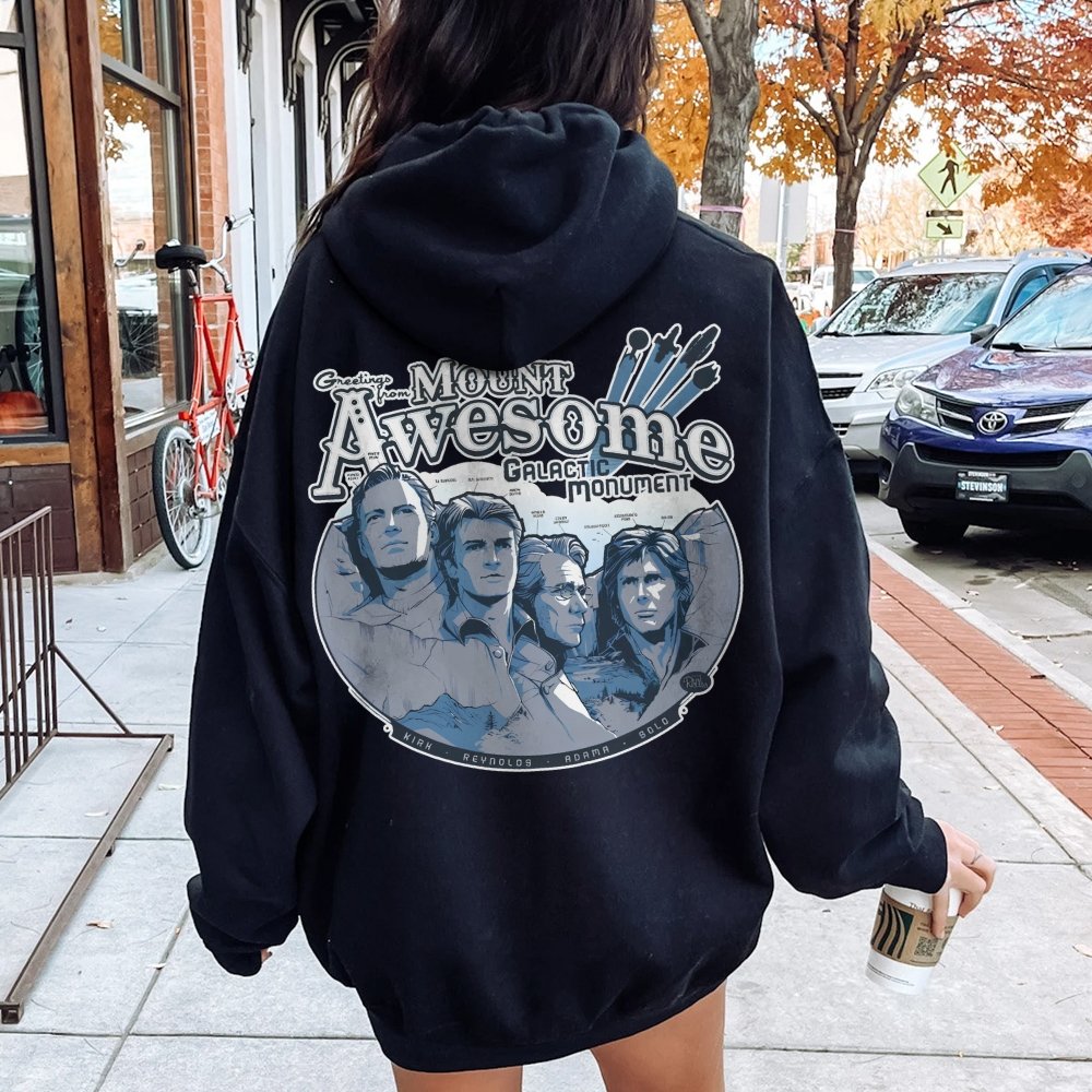 Mt. Awesome Printed Back Unisex Cotton Hoodie