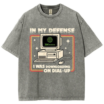 Defense Protocol Dial-Up Vintage Distressed T-shirt