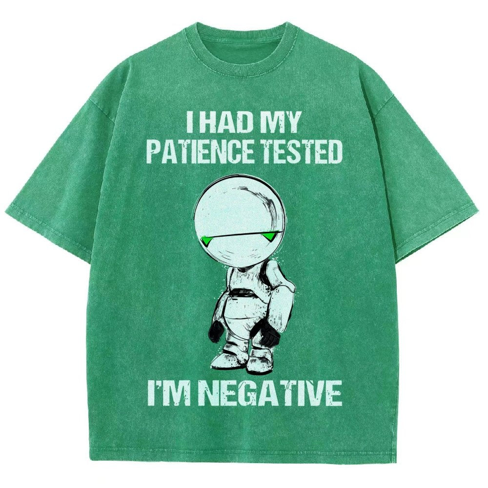I Had My Patience Tested I'm Negative Vintage Distressed T-shirt