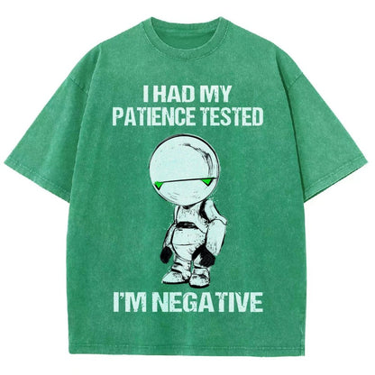 I Had My Patience Tested I'm Negative Vintage Distressed T-shirt