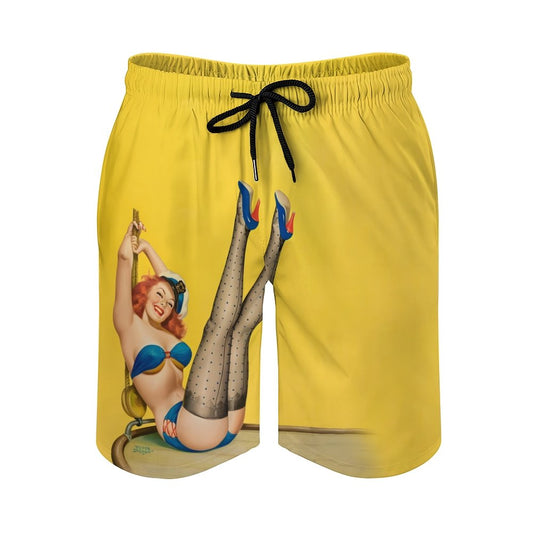 Sexy Modern Girl Print Geek Shorts