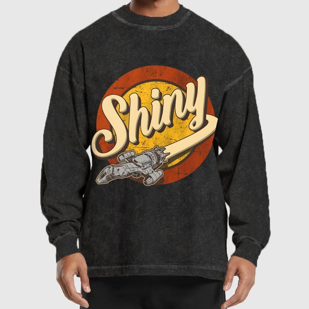 Shiny Washed Long Sleeve Tee