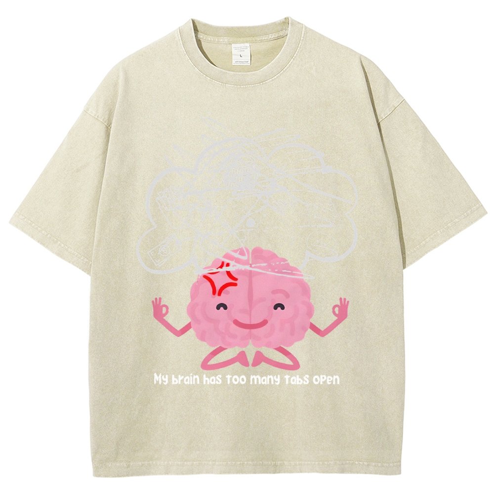 I Have Too Many Tabs Open... In My Brain. Vintage Distressed T-shirt