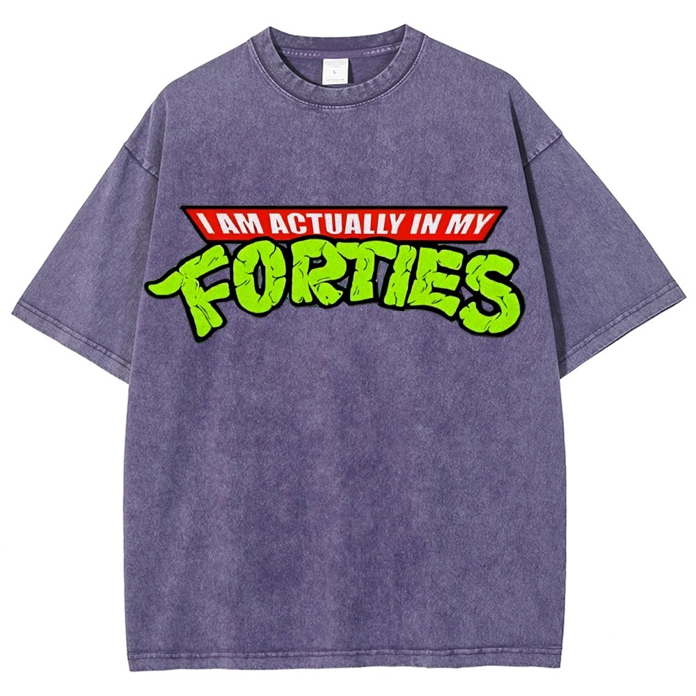I Am Actually In My Forties Vintage Distressed T-shirt