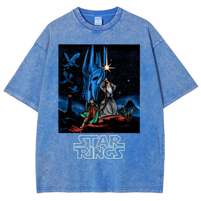 Star Rings Vintage Distressed T-shirt