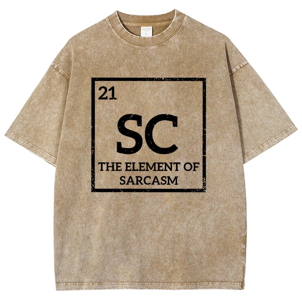 Sc The Element Of Sarcasm Vintage Distressed T-shirt