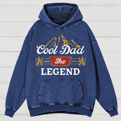 Cool Dad The Legend Vintage Distressed Hoodie