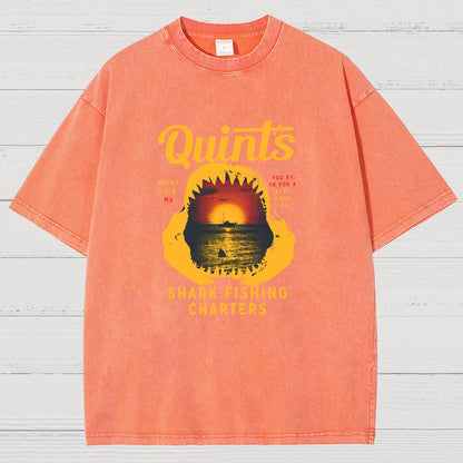 Captain's Shark Fishing Charters Vintage Distressed T-shirt