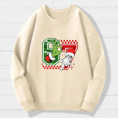 Six Seven 6 7 Christmas Geek Cotton Sweatshirt