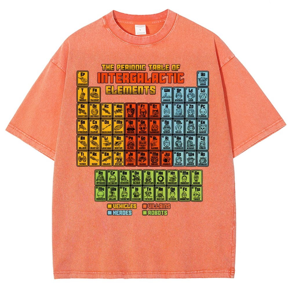 The Periodic Table of Intergalactic Elements Vintage Distressed T-shirt