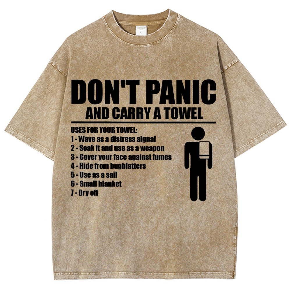 Don't Panic Vintage Distressed T-shirt
