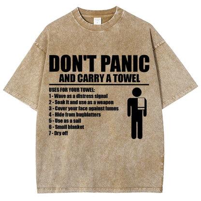 Don't Panic Vintage Distressed T-shirt