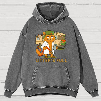 Christmas Shitters Full Cat Vintage Distressed Hoodie