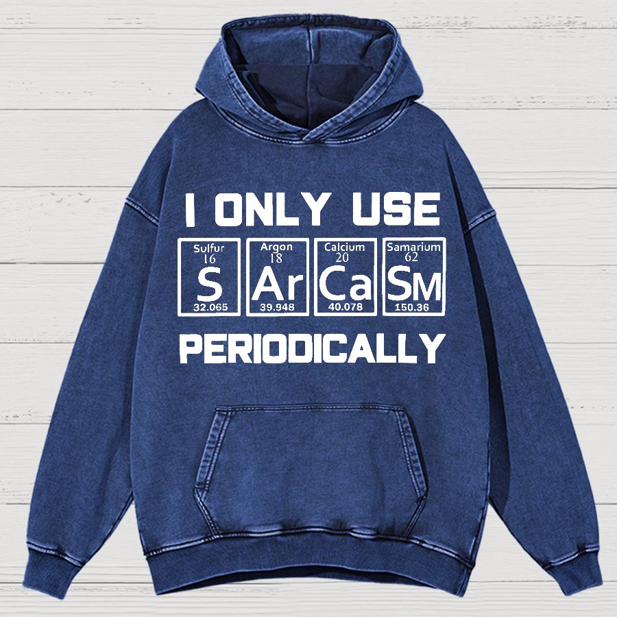 Sarcasm Periodic Table Element Shirt Weird Science Joke Vintage Distressed Hoodie