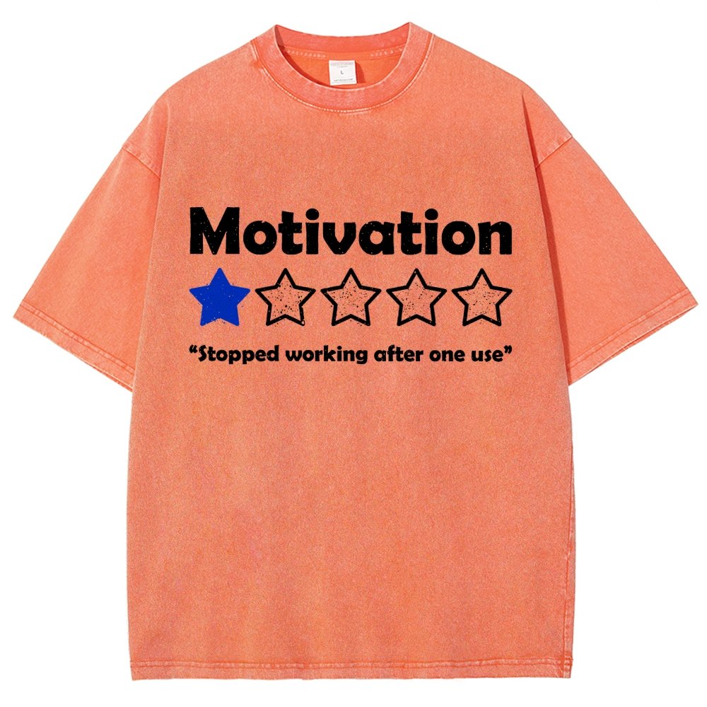 Motivation Review Vintage Distressed T-shirt