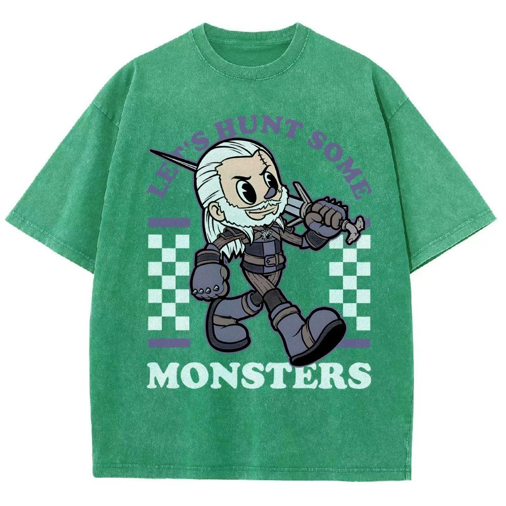 Hunt Some Monsters Vintage Distressed T-shirt