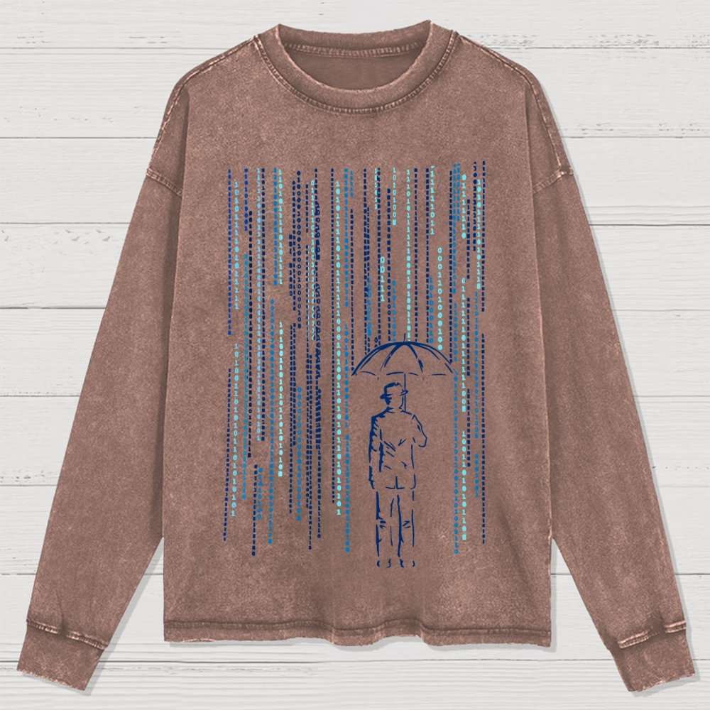 Digital Detox Washed Long Sleeve Tee