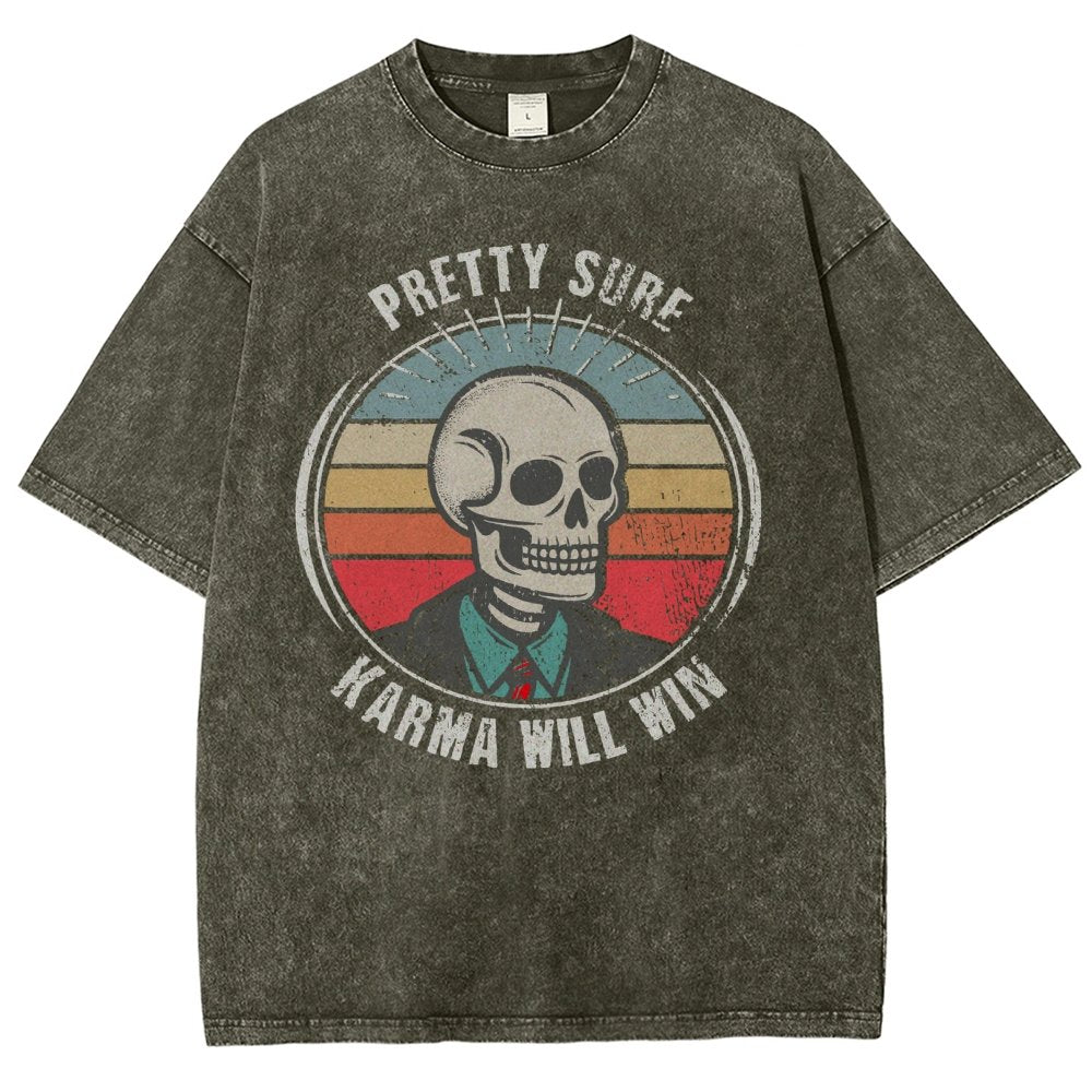 Karma for the Win Vintage Distressed T-shirt