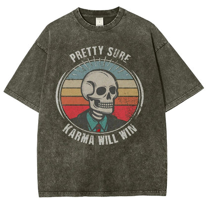 Karma for the Win Vintage Distressed T-shirt