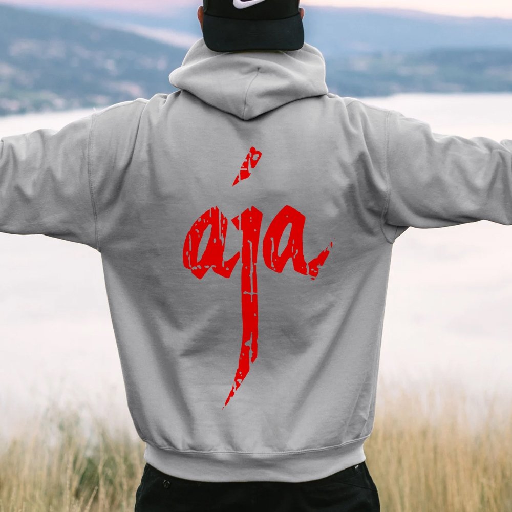 Aja Printed Back Unisex Cotton Hoodie