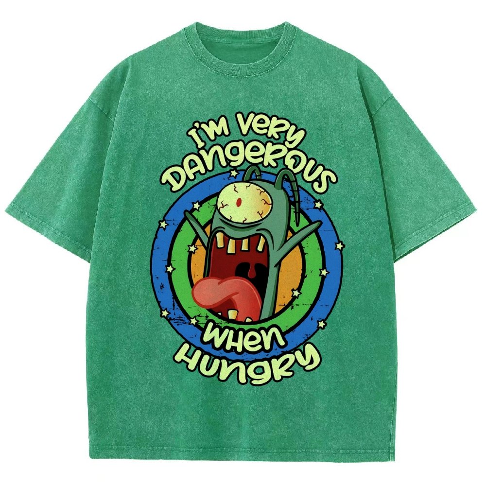 Very Dangerous When Hungry Vintage Distressed T-shirt