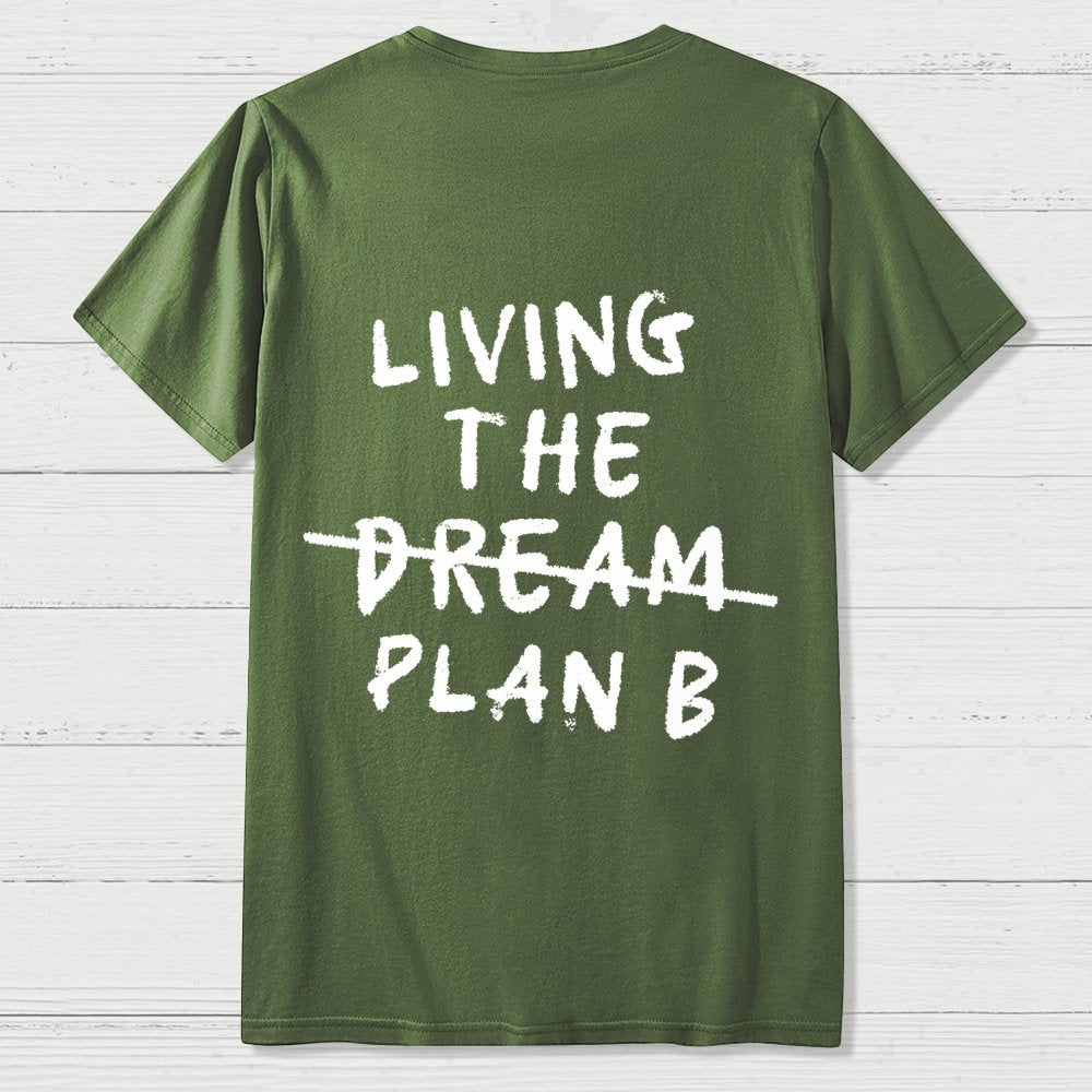 Living Plan B Back Printing Geek T-Shirt