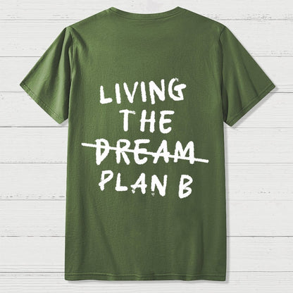 Living Plan B Back Printing Geek T-Shirt