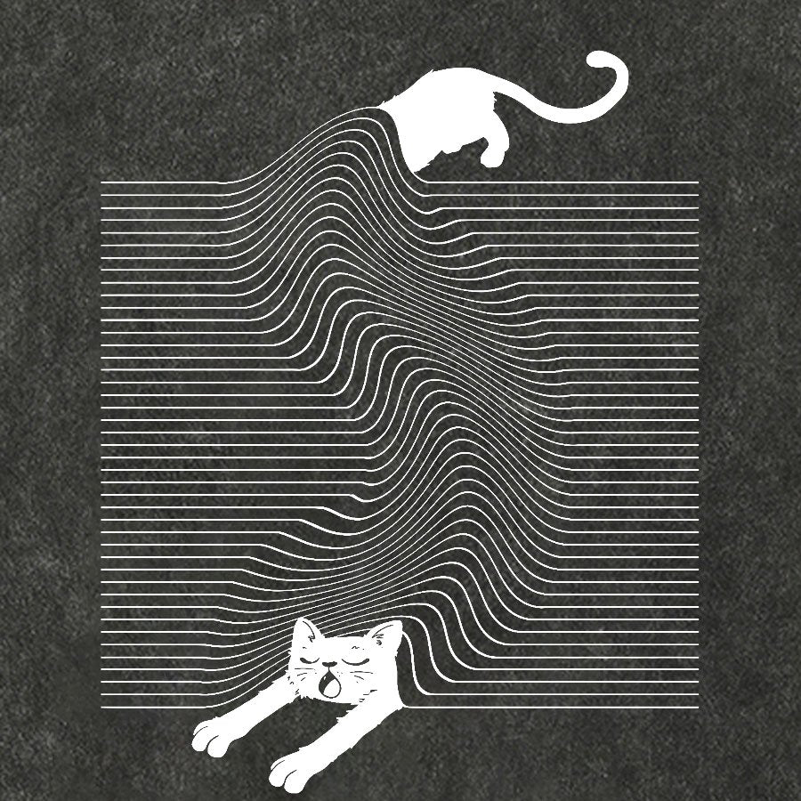 Cute Cat Vintage Distressed T-shirt