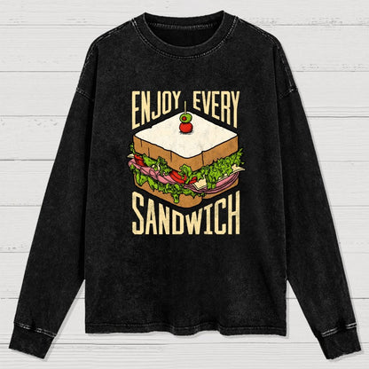 Enjoy Every Sandwich Washed Long Sleeve Tee