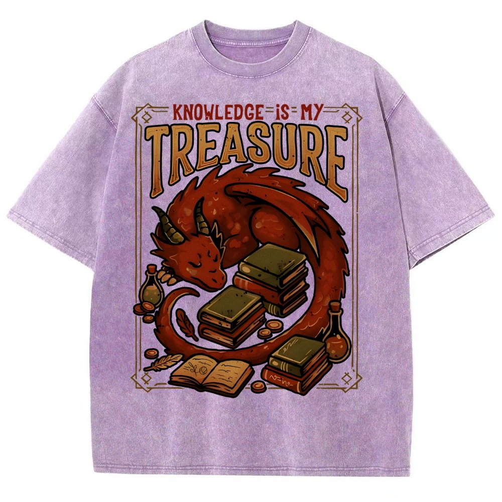 Knowledge Is My Treasure Vintage Distressed T-shirt