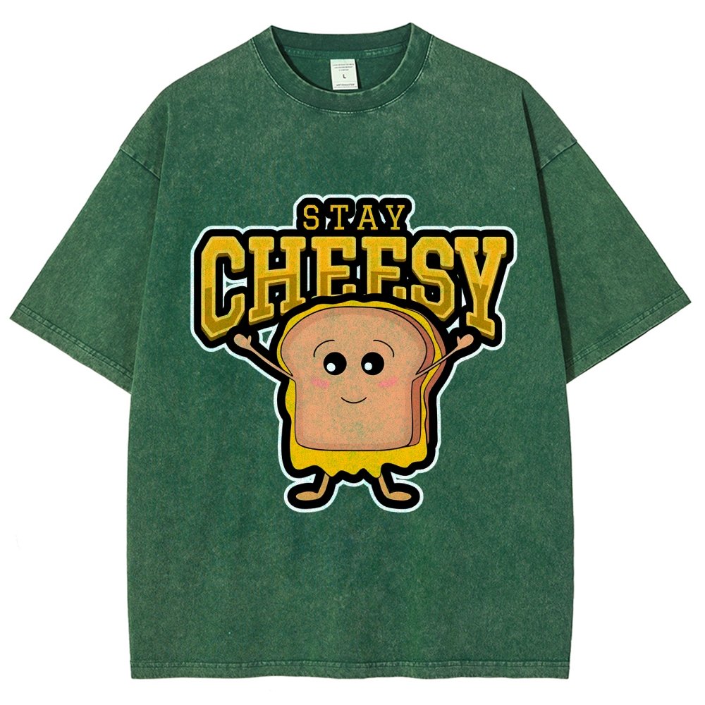 Sandwich Stay Cheesy Vintage Distressed T-shirt