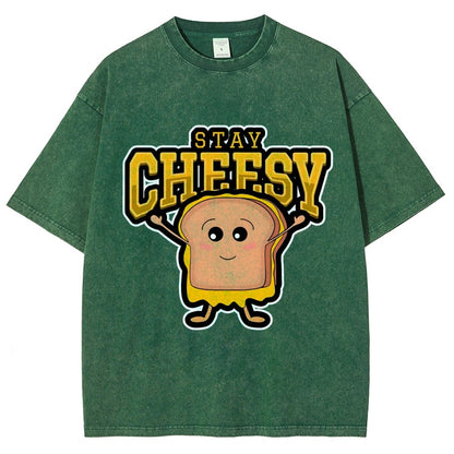 Sandwich Stay Cheesy Vintage Distressed T-shirt