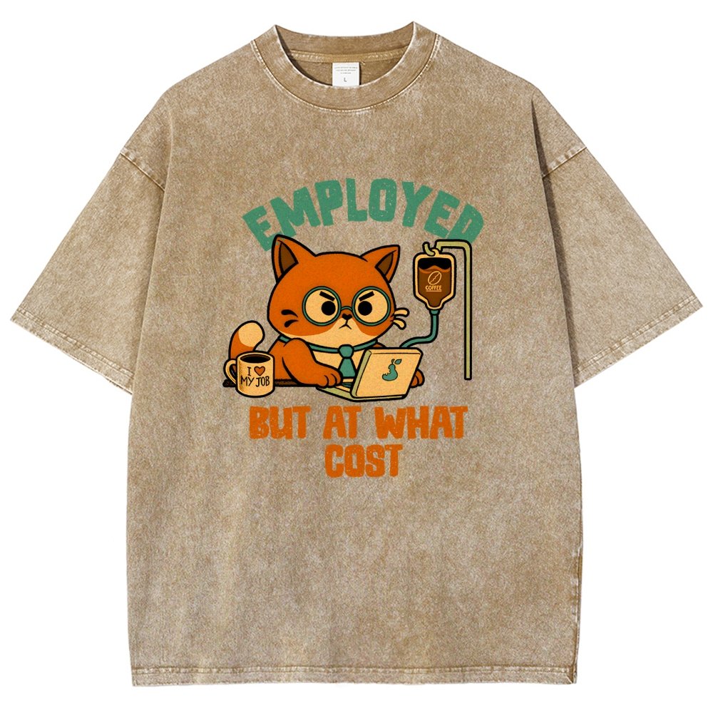Employed But At What Cost Vintage Distressed T-shirt
