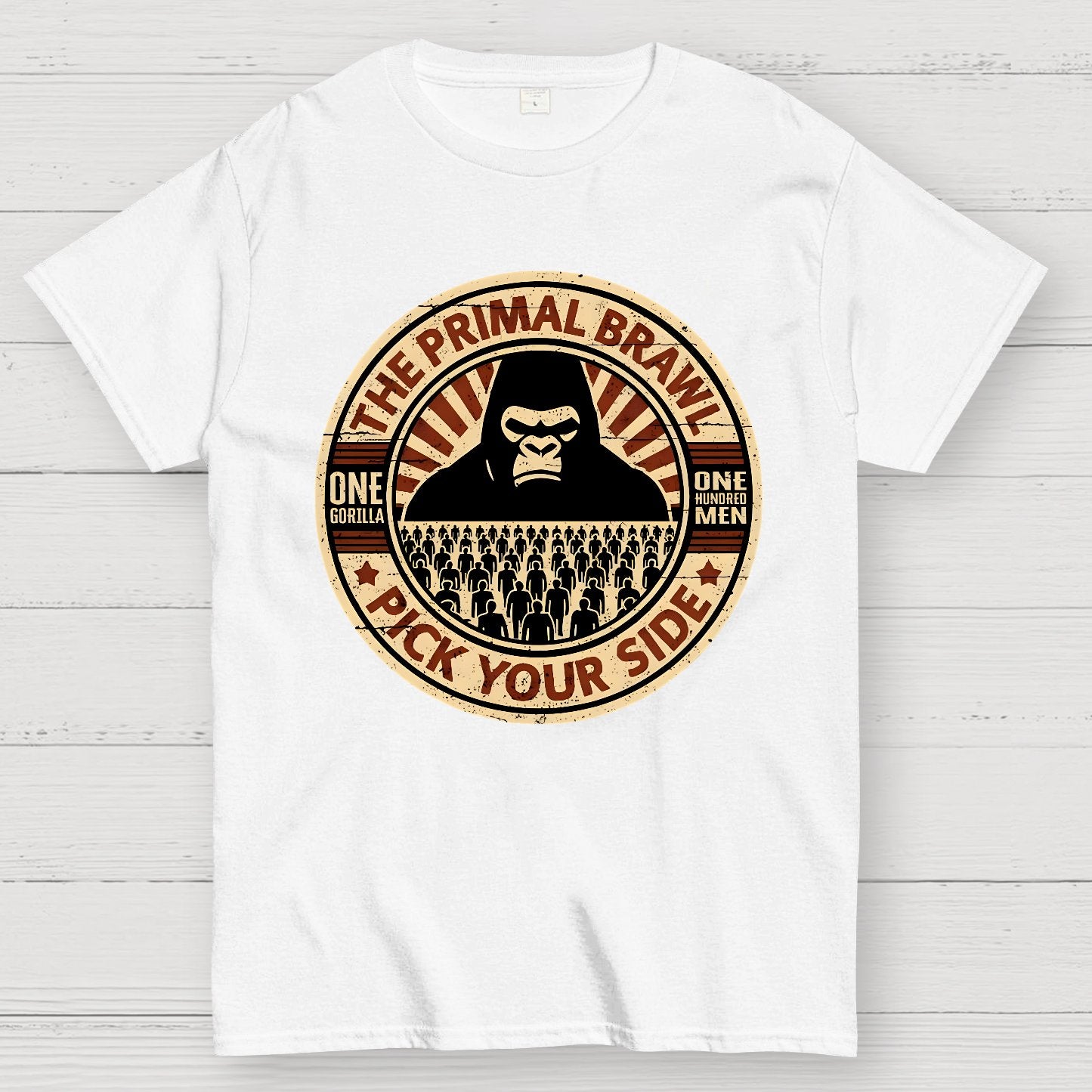 100 Men vs 1 Gorilla Geek T-Shirt