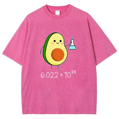 Avogadro's Number Pun. Cute Avocado Chemist Vintage Distressed T-shirt