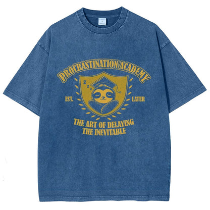 Procrastination Academy Vintage Distressed T-shirt