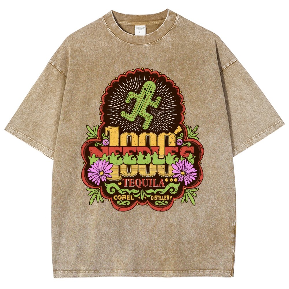 Funny 1000 Needles Tequila Vintage Distressed T-shirt
