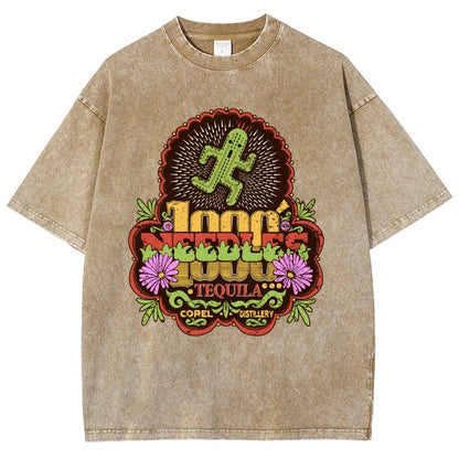 Funny 1000 Needles Tequila Vintage Distressed T-shirt
