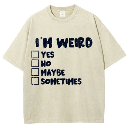 I'm Weird Vintage Distressed T-shirt