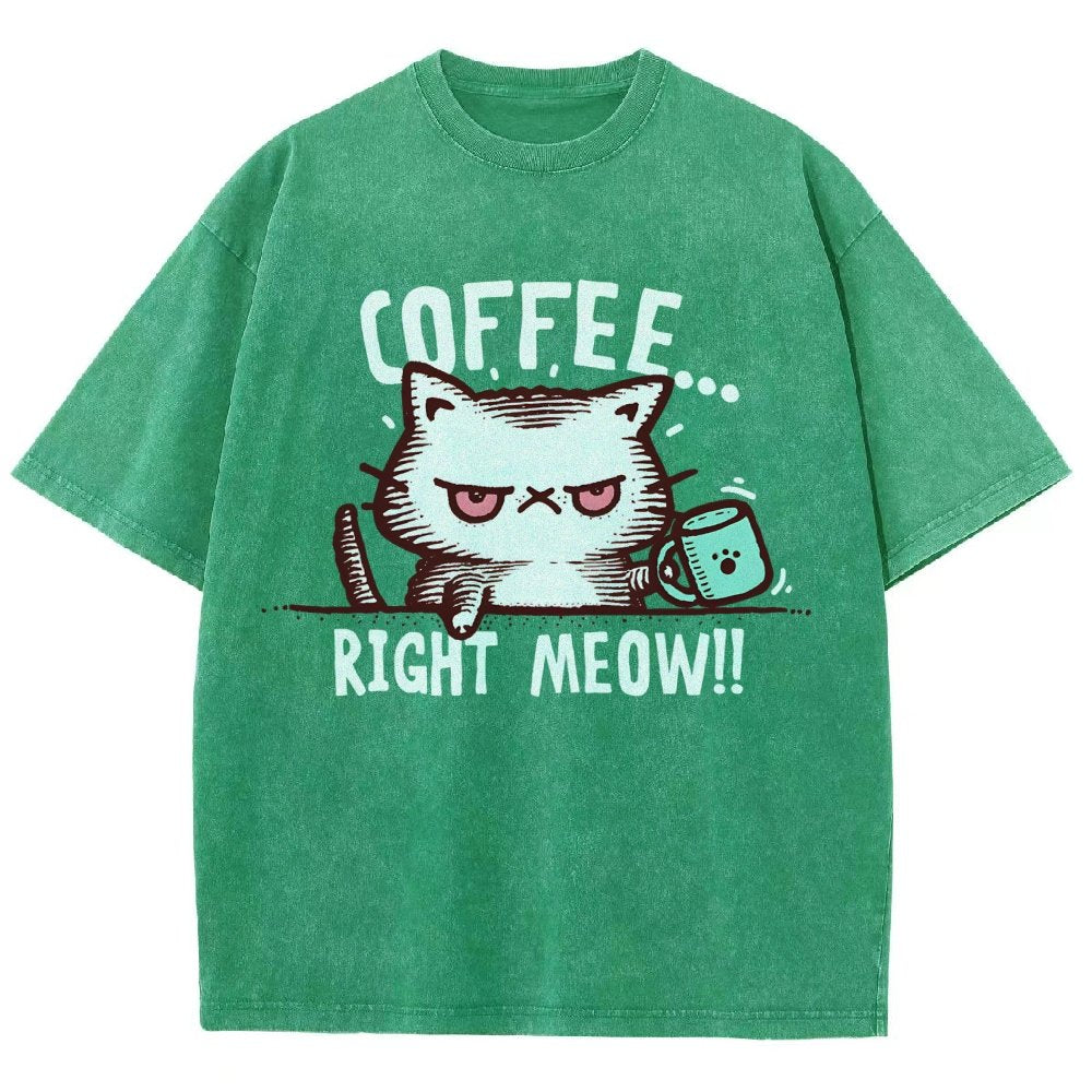 CATffeine Vintage Distressed T-shirt