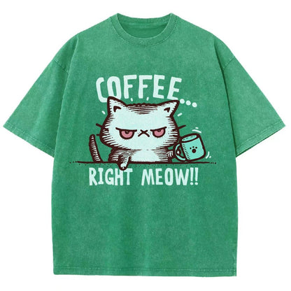 CATffeine Vintage Distressed T-shirt