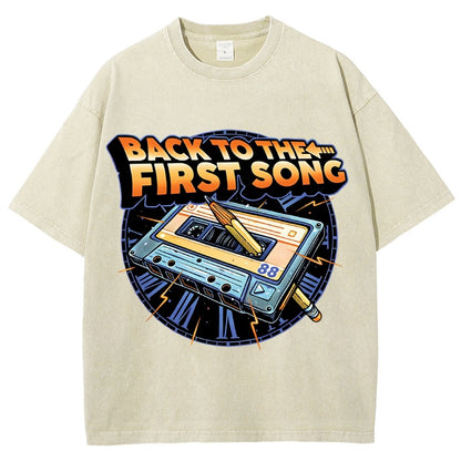Back to the First Song Vintage Distressed T-shirt