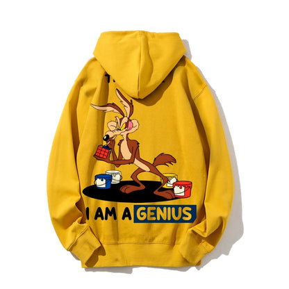 Trust Me I'm a Genius Printed Back Cotton Hoodie
